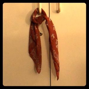 Burnt orange floral bandanna